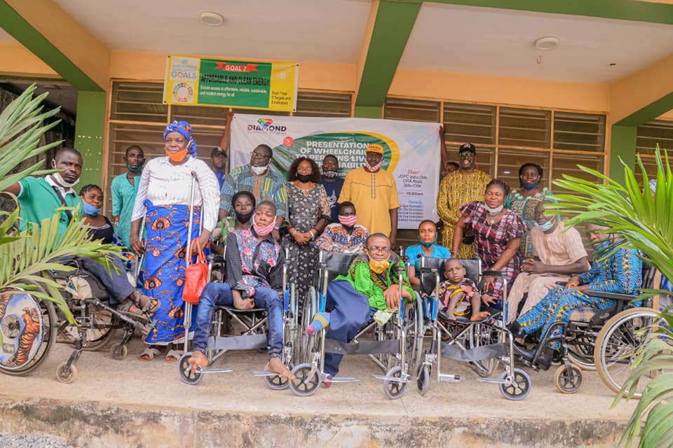 JDPC IN COLLABORATION WITH DIAMOND INITIATIVE DONATED WHEELCHAIRS TO 10 PERSONS WITH DISABILITIES